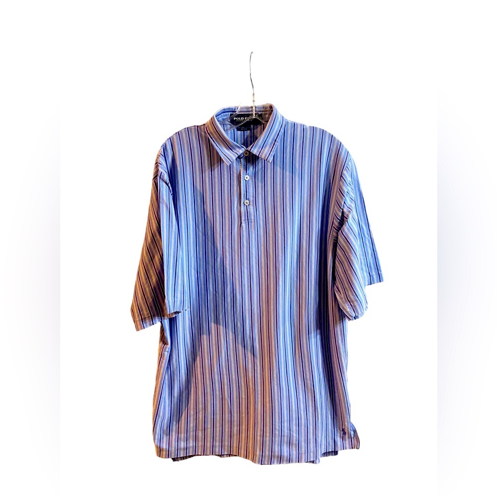 POLO GOLF light blue men’s polo short sleeve shirt size L